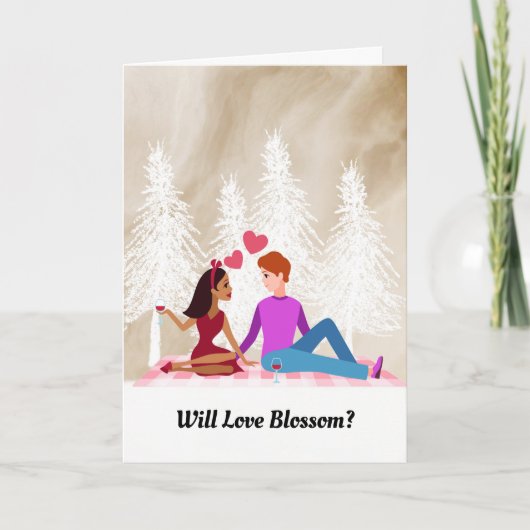 First Date Couple on Picnic Karte (Vorderseite)