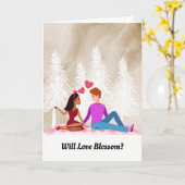 First Date Couple on Picnic Karte (Gelbe Blume)