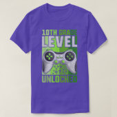 First Day Of 10th Grade Level Unlocked Boy Video T-Shirt (Design vorne)