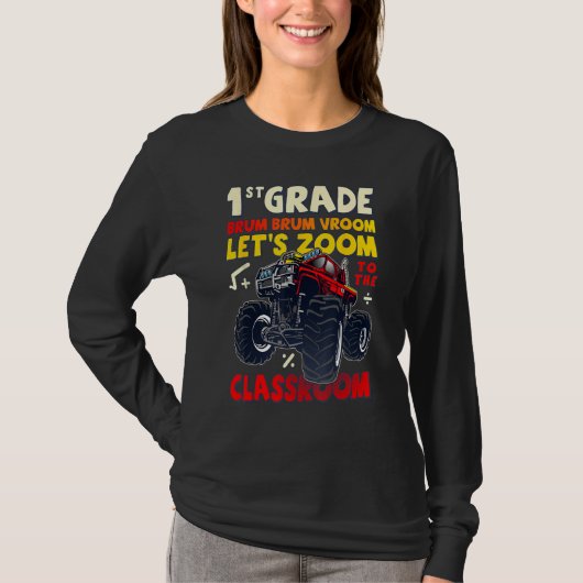 First Day of 1st Grade, Back To School, Monster Tr T-Shirt (Vorderseite)
