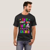 First Day Of 1st Grade Pray For My Teacher Back To T-Shirt (Vorne ganz)