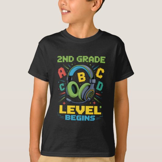 First Day Of 2nd Grade Level Begins Shirt Gamer Bo (Vorderseite)