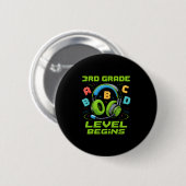 First Day Of 3rd Grade Level Begins Shirt Gamer Bo Button (Vorne & Hinten)
