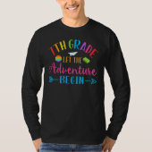 First Day Of 7th Grade Let The Adventure Begin Bac T-Shirt (Vorderseite)