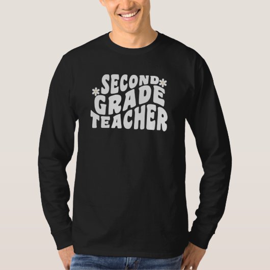 First Day Of Back To School Retro Second Grade Tea T-Shirt (Vorderseite)