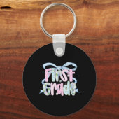 First Day Of First Grade Floral Bundle For Teacher Schlüsselanhänger (Vorderseite)