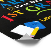 First Day of First Grade School Sign - 1st grade Poster (Ecke)