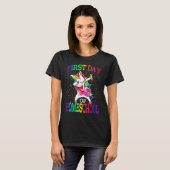 First Day Of Homeschool Unicorn Back To School T-Shirt (Vorne ganz)