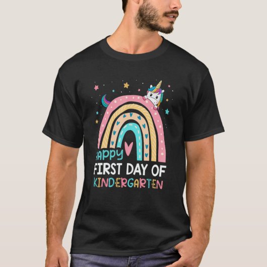 First Day Of Kindergarten Back To School Rainbow U T-Shirt (Vorderseite)