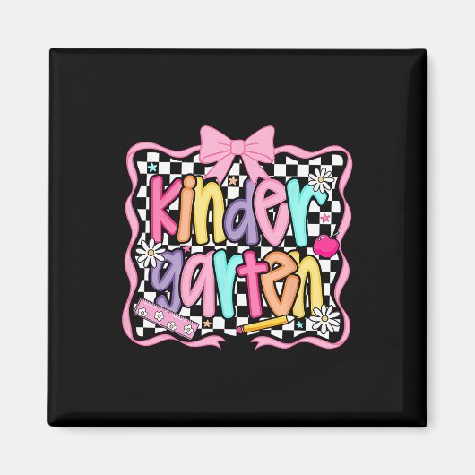 First Day Of Kindergarten Floral Bundle For Teache Magnet (Vorne)