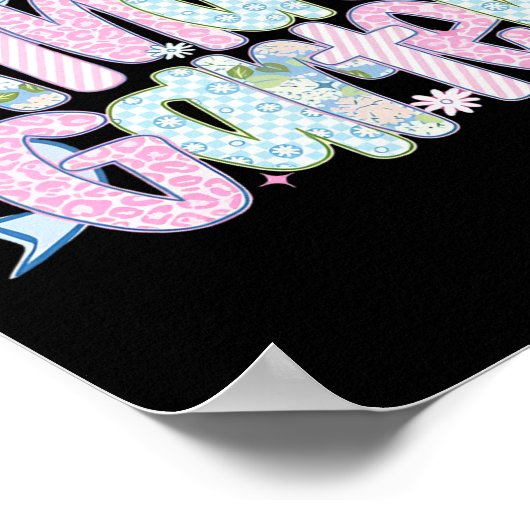 First Day Of Kindergarten Floral Bundle For Teache Poster (Ecke)