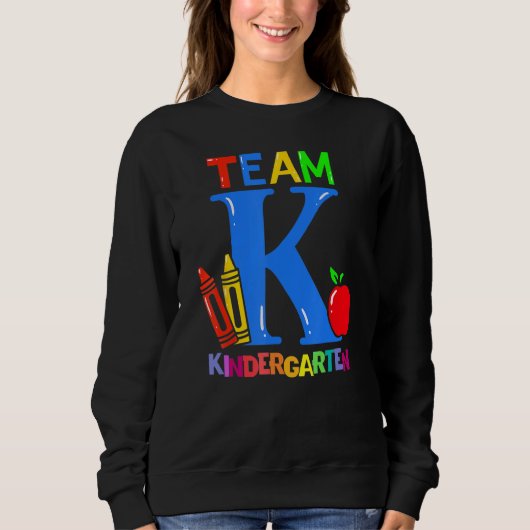 First Day Of Kindergarten Pre K Squad Team Kinderg Sweatshirt (Vorderseite)