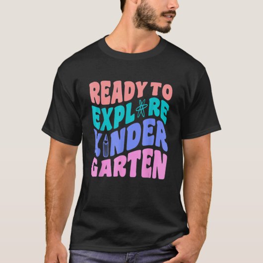 First Day Of Kindergarten Ready to Explore Kinderg T-Shirt (Vorderseite)