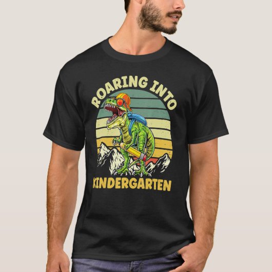 First Day Of Kindergarten Roaring Kindergarten Boy T-Shirt (Vorderseite)