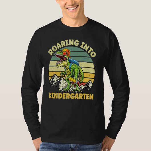 First Day Of Kindergarten Roaring Kindergarten Boy T-Shirt (Vorderseite)