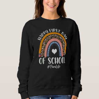First Day Of Para Life Back To School Leopard Rain Sweatshirt