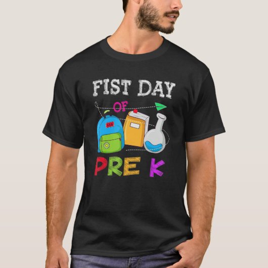 First Day Of Pre K Teacher Back To Shool T-Shirt (Vorderseite)