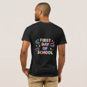First Day of School Cute 3D Pastel T-Shirt (Schwarz voll)