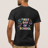First Day of School Cute 3D Pastel T-Shirt (Rückseite)