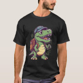 First Day Of School Dino Trex School Enrolt T-Shirt (Vorderseite)