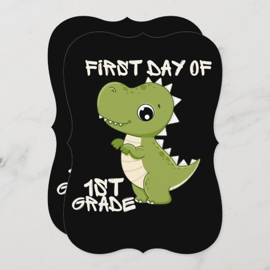 first day of school, first day of first grade einladung (Vorne/Hinten)