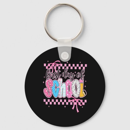 First Day Of School Floral Bundle For Teacher Schlüsselanhänger (Vorderseite)