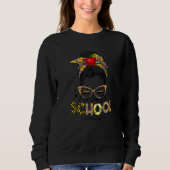 First Day Of School Paraprofessional Life Leopard Sweatshirt (Vorderseite)