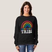 First Day Of School Rainbow Homeschool Tribe Teach Sweatshirt (Vorne ganz)