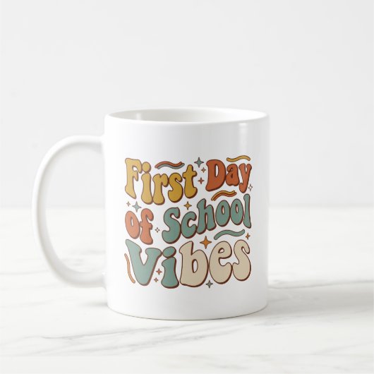 First Day of School Vibes Back to School Gift Kaffeetasse (Links)