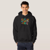 First Day Of School Vibes Smile Face Groovy Teache Hoodie (Vorne ganz)