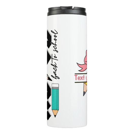 First day of school with options to personalize  thermosbecher (Rückseite)