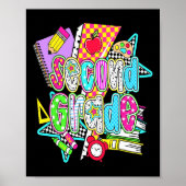 First Day Of Second Grade Floral Bundle For Teache Poster (Vorne)