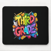 First Day Of Third Grade Floral Bundle For Teacher Mousepad (Vorne)