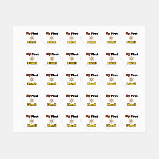 First Diwali ( Stickers) Etiketten (Blatt)