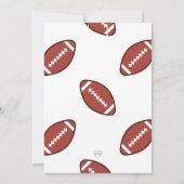 First Down Football 1. Geburtstag Einladung (Rückseite)