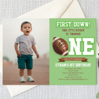 First Down Football Green 1 1. Geburtstag Party