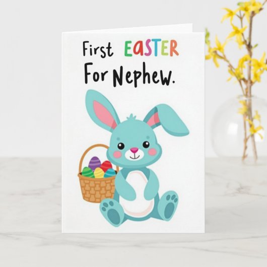 First Easter For Nephew Card Karte (Gelbe Blume)