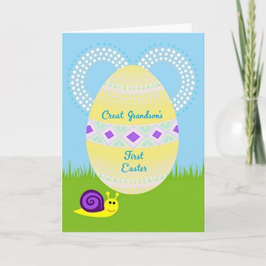 First Easter Grandson Art Card Karte (Vorderseite)