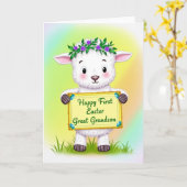 First Easter Grandson Sheep Card Karte (Gelbe Blume)