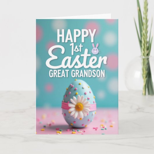 First Easter Polka Dot Egg Card Karte (Vorderseite)