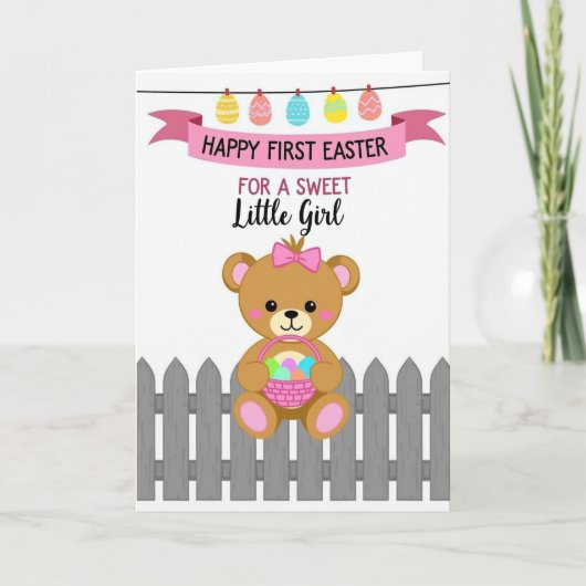 First Easter Sweet Girl Card Karte (Vorderseite)