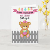 First Easter Sweet Girl Card Karte (Gelbe Blume)