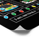 First Educate Then Celebrate Winter Break Christma Poster (Ecke)