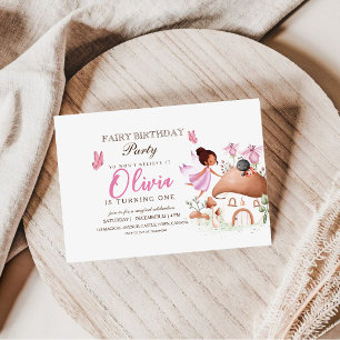 First Fairy Party Butterfly Garden Pixie Girls Einladung