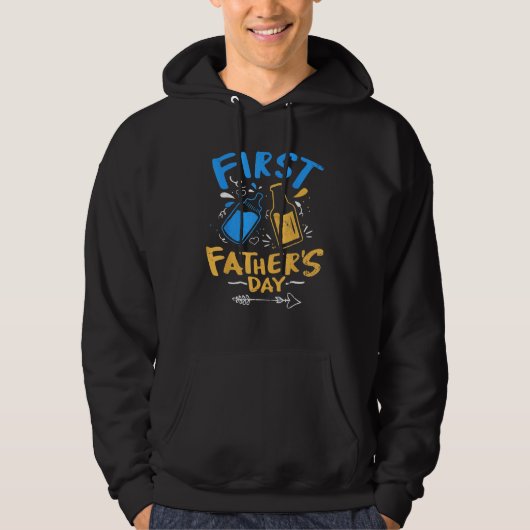 First Father s Day  Beer Baby Bottle Daddy 2023 Vi Hoodie (Vorderseite)