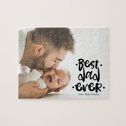 First Father’s Day Custom Photo Gift From Baby Puzzle (Horizontal)