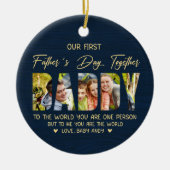 First Father’s Day with Daddy – Custom Photo Gift Keramik Ornament (Vorne)