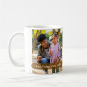 First Fathers Day Custom Photo Dada Milestone Kaffeetasse (Links)