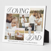 First Fathers Day Loving Dad Elegant Photo Collage Fotoplatte (Seite)