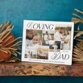 First Fathers Day Loving Dad Elegant Photo Collage Fotoplatte (Seite)